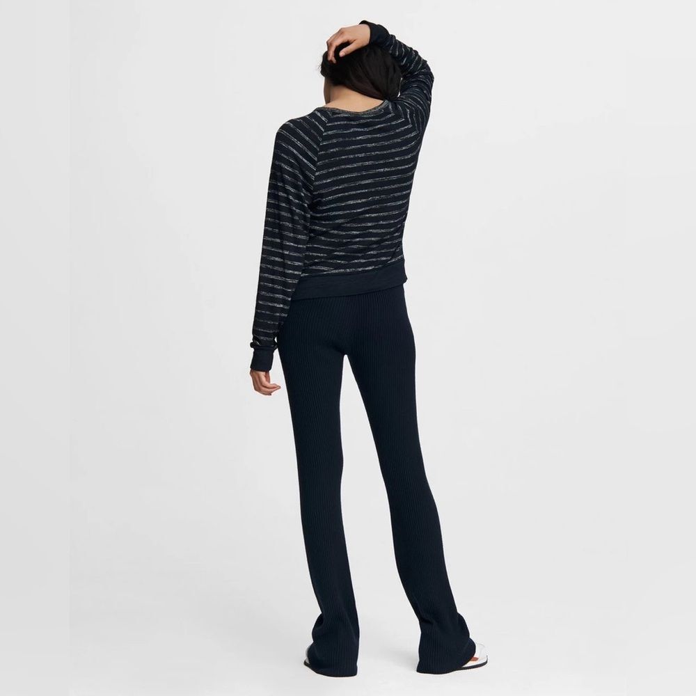 Rag & Bone The Knit Striped Pullover in Heather Stripe - Picture 2 of 11
